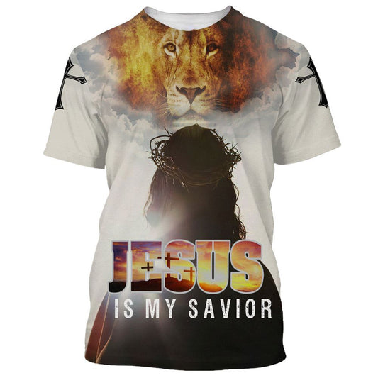 Jesus Is My Savior Potrait All Over Print 3D T Shirt For Men And Women, Christian T-Shirt, Faith Shirt
