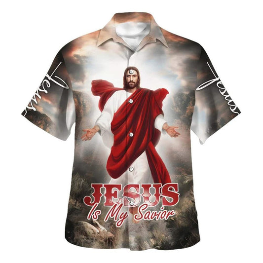 Jesus Is My Savior Put Out His Hand Christian Faith Hawaiian Shirt For Men, Christian Hawaiian Shirt, Gift For Christian