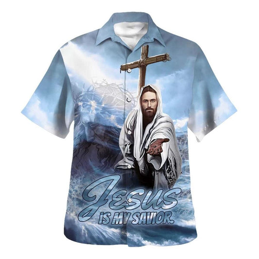 Jesus Is My Savior Reached Out Hawaiian Shirt For Men, Christian Hawaiian Shirt, Gift For Christian