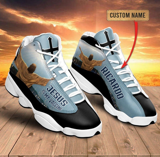 Jesus Is My Vaccine Custom Name Jd13 Shoes For Man And Women, Christian Basketball Shoes, Gifts For Christian, God Shoes