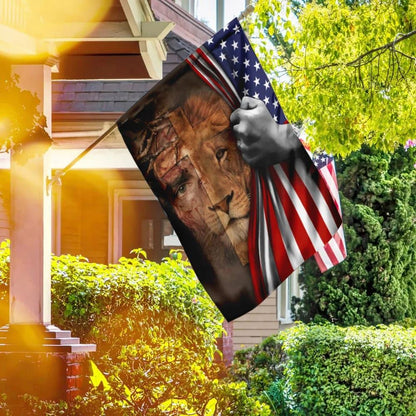 Jesus Is Risen Lion American US House Flag, Christian Flag, Christian Flag, Scripture Flag, Garden Banner