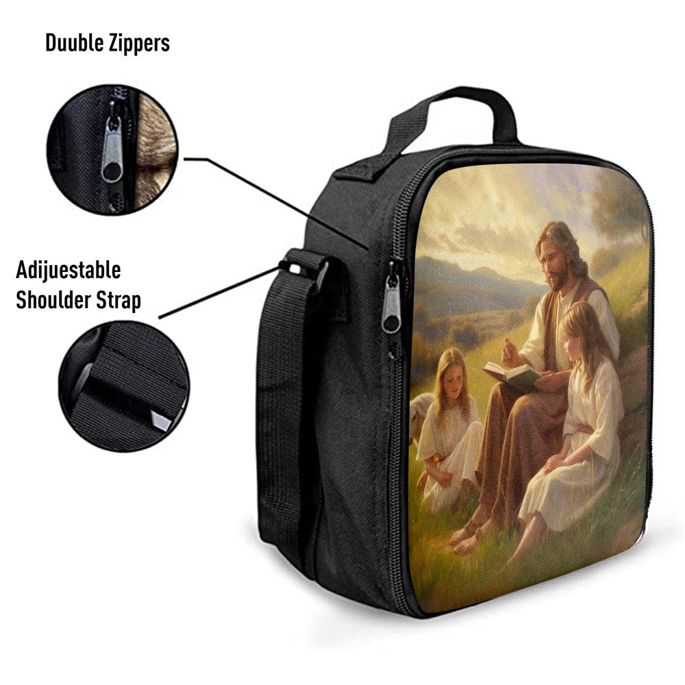Jesus Is Teaching Children About Bible In The C1 Lunch Bag, Christian Lunch Box For School, Picnic