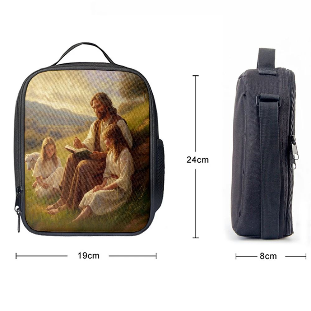 Jesus Is Teaching Children About Bible In The C1 Lunch Bag, Christian Lunch Box For School, Picnic