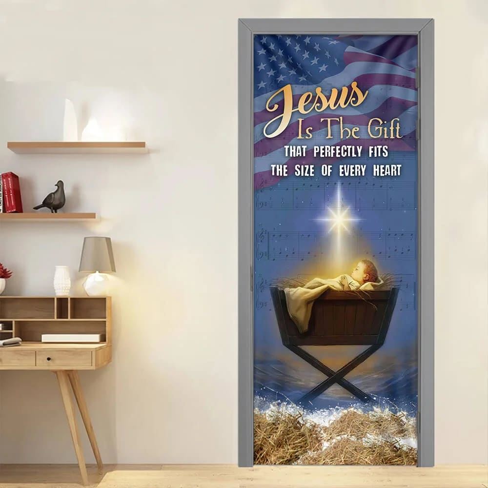 Jesus Is The Gift For Every Heart Door Cover, Christian Door Decor, Door Christian Church, Christian Door Plaques