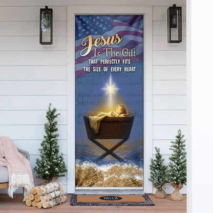 Jesus Is The Gift For Every Heart Door Cover, Christian Door Decor, Door Christian Church, Christian Door Plaques
