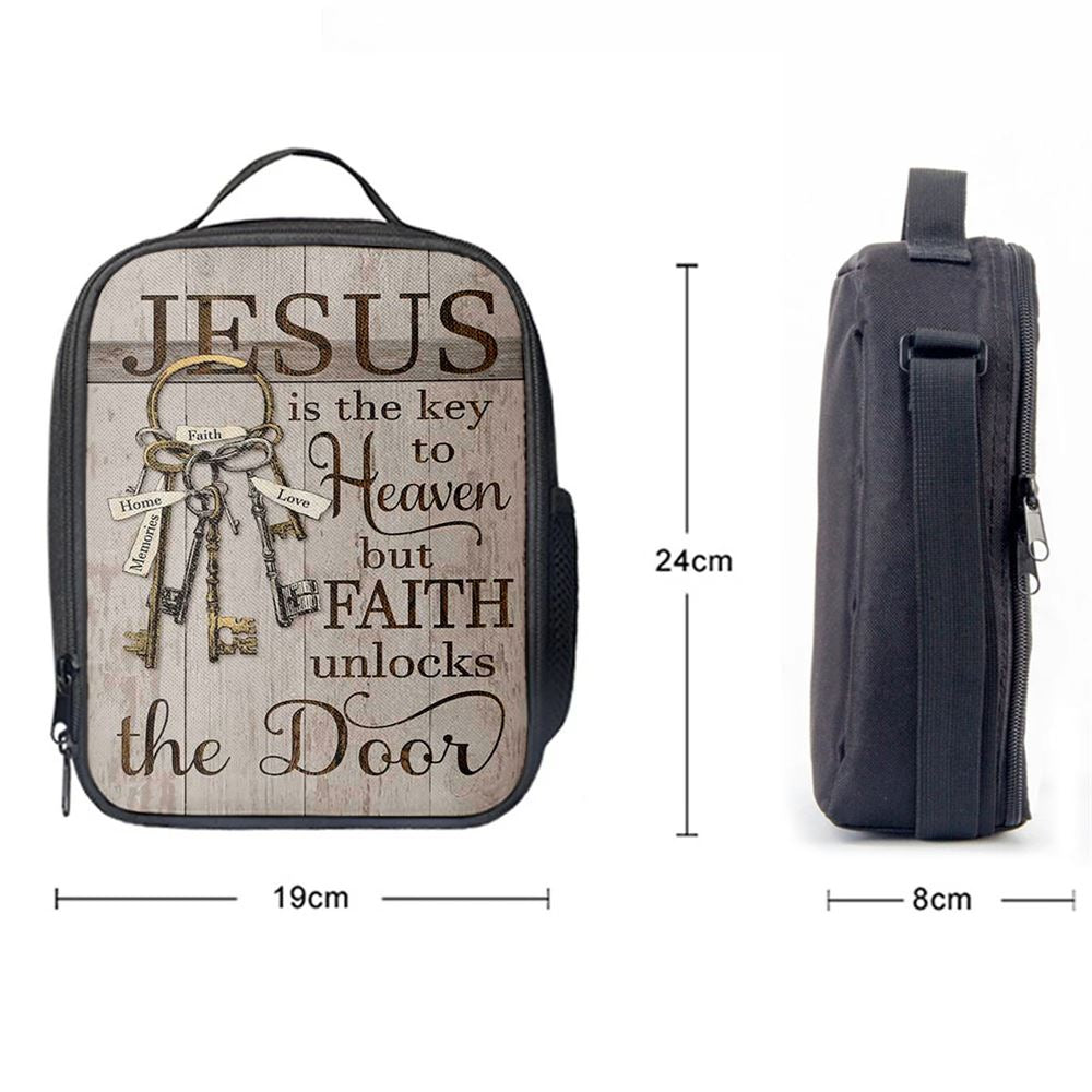 Jesus Is The Key To Heaven Lunch Bag, Christian Lunch Box For School, Picnic