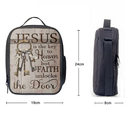 Jesus Is The Key To Heaven Lunch Bag, Christian Lunch Box For School, Picnic