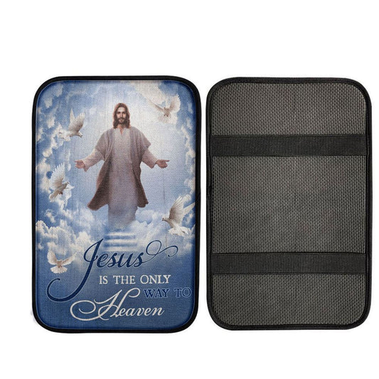 Jesus Is The Only Way To Heaven Car Armrest Pad - The Hand Of Jesus Car Center Console Cover, Christian Car Armrest Accessories