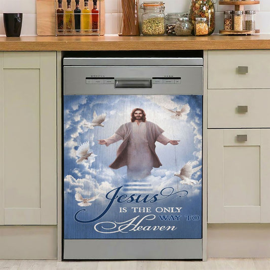 Jesus Is The Only Way To Heaven Dishwasher Cover, The Hand Of Jesus Dishwasher Stickers, Jesus Christ Kitchen Decor