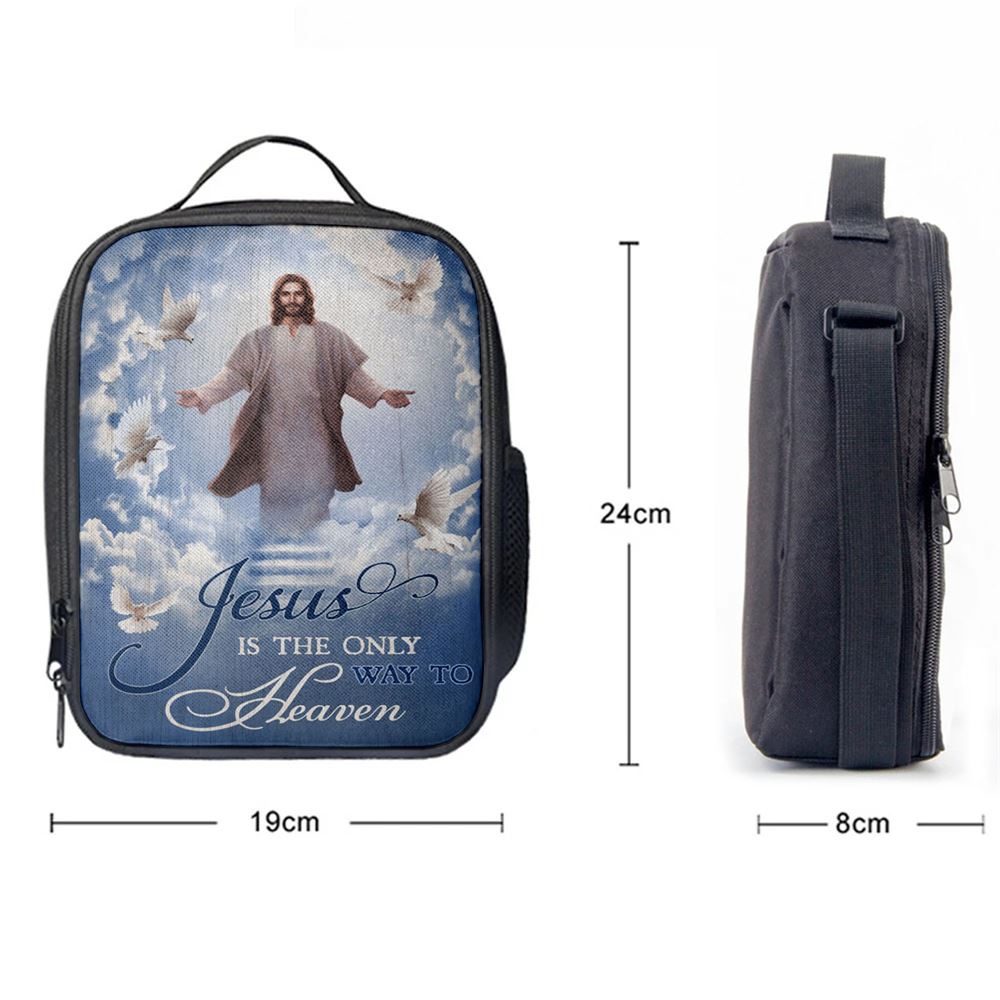Jesus Is The Only Way To Heaven Lunch Bag - The Hand Of Jesus Lunch Bag, Christian Lunch Box For School, Picnic
