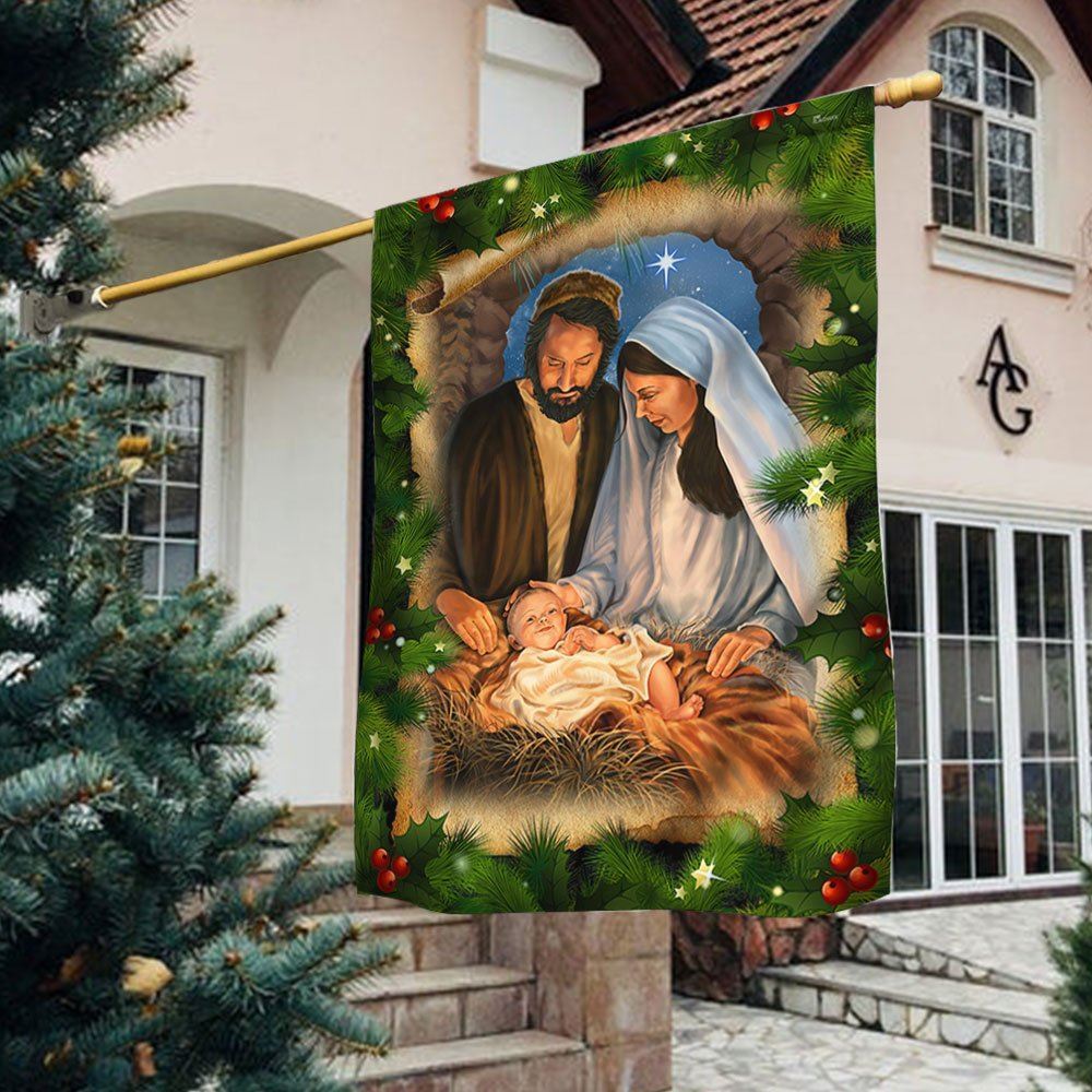Jesus Is The Reason Christmas Flag Jesus Is Born Nativity Of Jesus Flag, Christian Christmas House Flag, Christmas Outdoor Decor Ideas