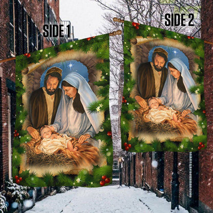 Jesus Is The Reason Christmas Flag Jesus Is Born Nativity Of Jesus Flag, Christian Christmas House Flag, Christmas Outdoor Decor Ideas