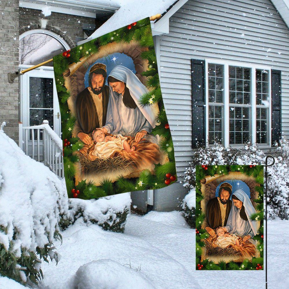 Jesus Is The Reason Christmas Flag Jesus Is Born Nativity Of Jesus Flag, Christian Christmas House Flag, Christmas Outdoor Decor Ideas