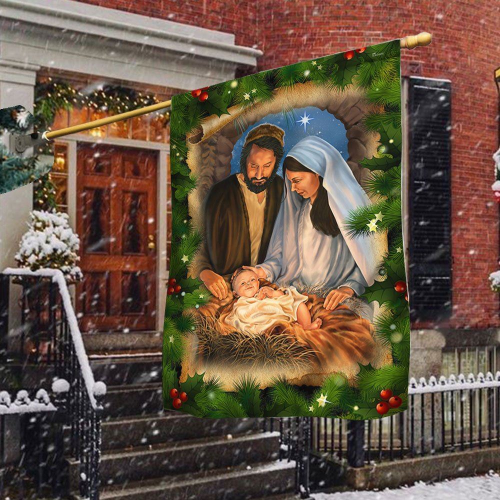 Jesus Is The Reason Christmas Flag Jesus Is Born Nativity Of Jesus Flag, Christian Christmas House Flag, Christmas Outdoor Decor Ideas