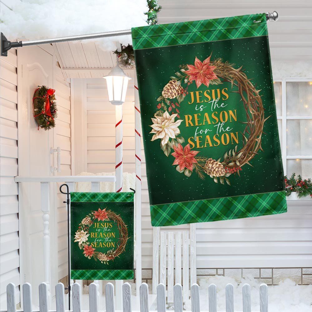 Jesus Is The Reason For The Season 1 Christmas Flag, Christian Christmas House Flag, Christmas Outdoor Decor Ideas