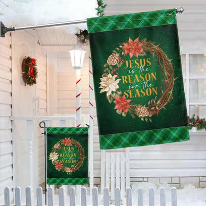 Jesus Is The Reason For The Season 1 Christmas Flag, Christian Christmas House Flag, Christmas Outdoor Decor Ideas