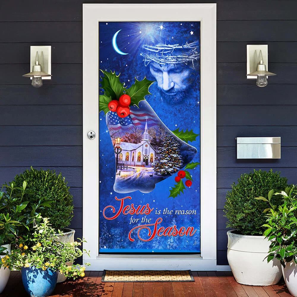 Jesus Is The Reason For The Season 2 Christmas Door Cover, Christian Door Decor, Door Christian Church, Christian Door Plaques