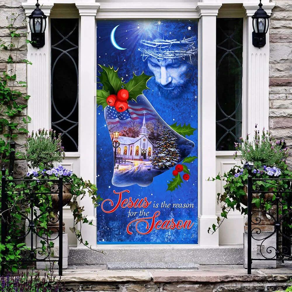 Jesus Is The Reason For The Season 2 Christmas Door Cover, Christian Door Decor, Door Christian Church, Christian Door Plaques