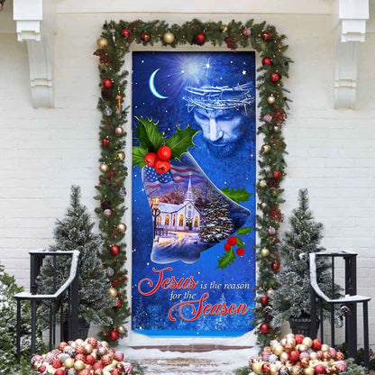 Jesus Is The Reason For The Season 2 Christmas Door Cover, Christian Door Decor, Door Christian Church, Christian Door Plaques