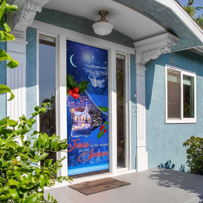 Jesus Is The Reason For The Season 2 Christmas Door Cover, Christian Door Decor, Door Christian Church, Christian Door Plaques