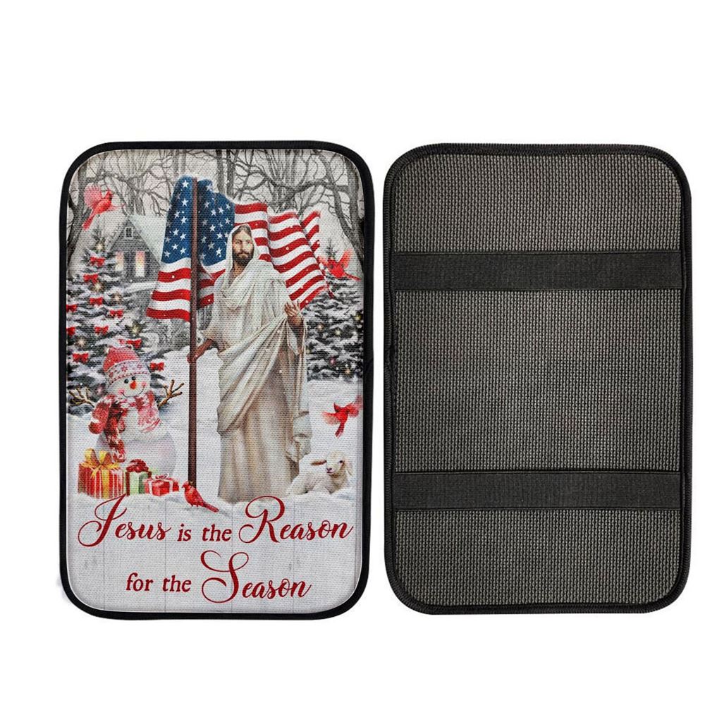 Jesus Is The Reason For The Season Car Center Console Cover, Christian Car Armrest Accessories