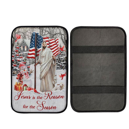 Jesus Is The Reason For The Season Car Center Console Cover, Christian Car Armrest Accessories