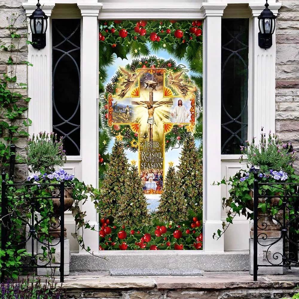 Jesus Is The Reason For The Season Door Cover Block Of Gear, Christian Door Decor, Door Christian Church, Christian Door Plaques