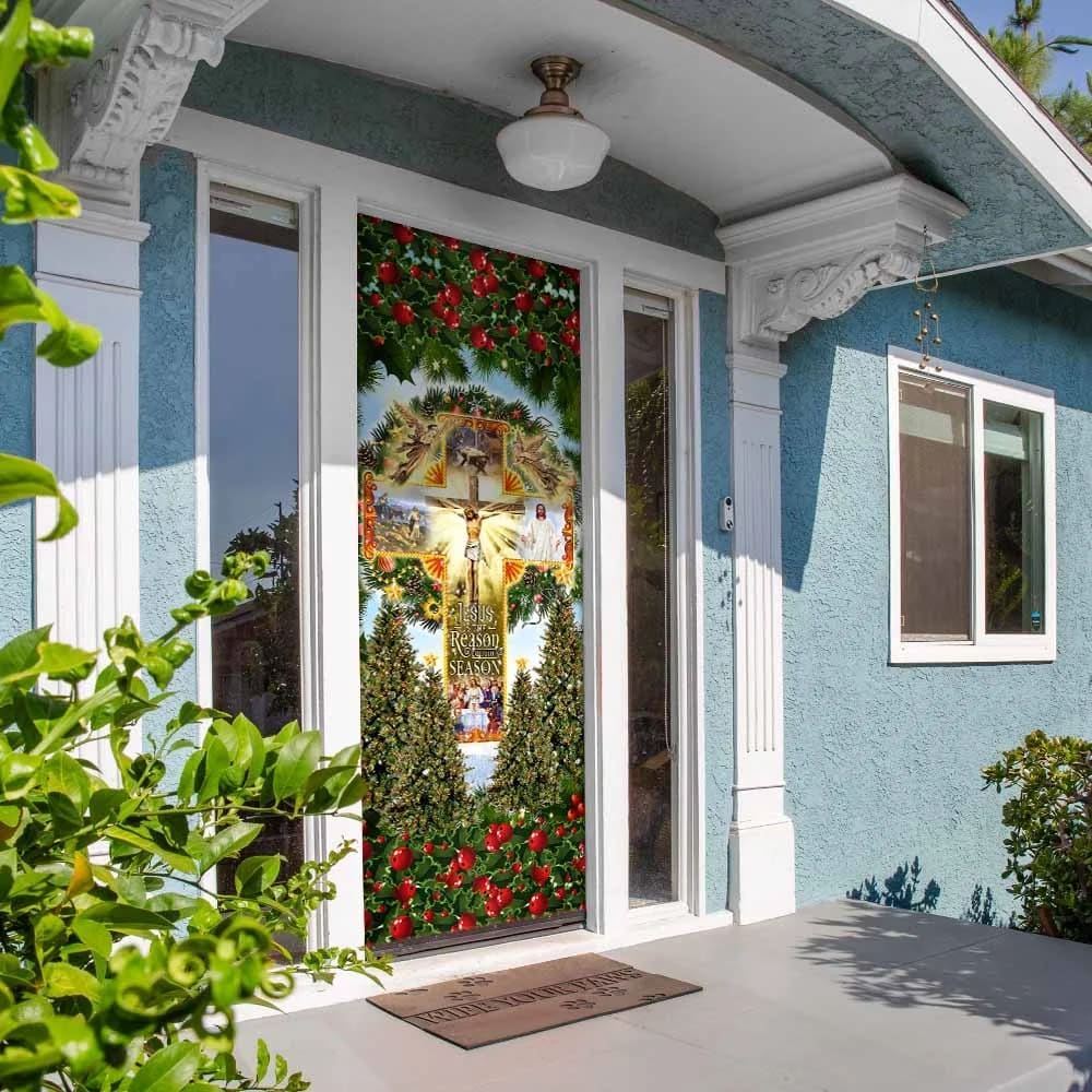 Jesus Is The Reason For The Season Door Cover Block Of Gear, Christian Door Decor, Door Christian Church, Christian Door Plaques