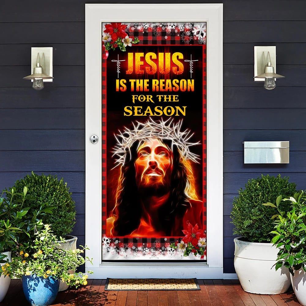 Jesus Is The Reason For The Season Door Cover, Christian Door Decor, Door Christian Church, Christian Door Plaques