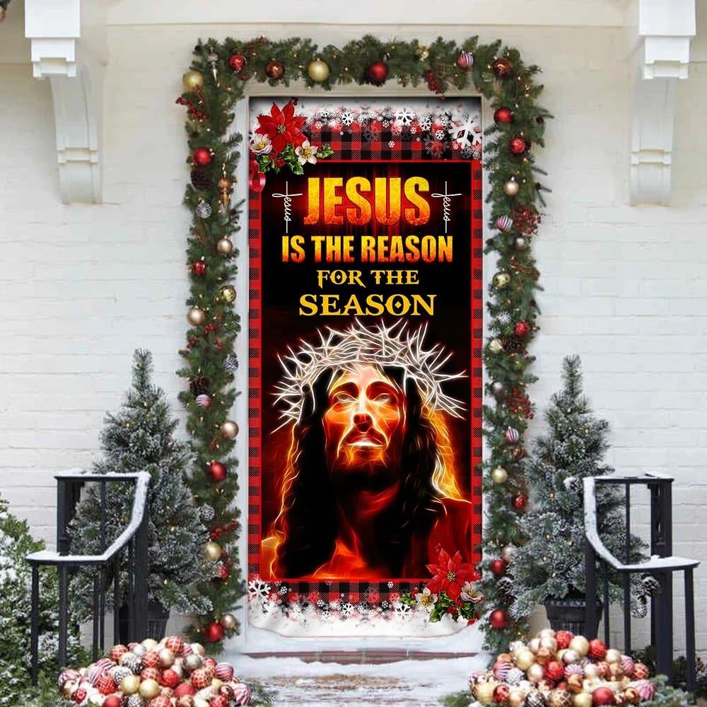 Jesus Is The Reason For The Season Door Cover, Christian Door Decor, Door Christian Church, Christian Door Plaques