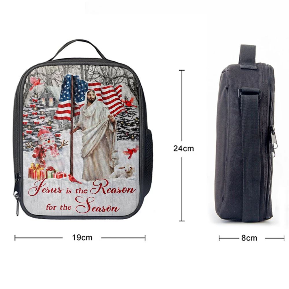 Jesus Is The Reason For The Season Lunch Bag, Christian Lunch Box For School, Picnic