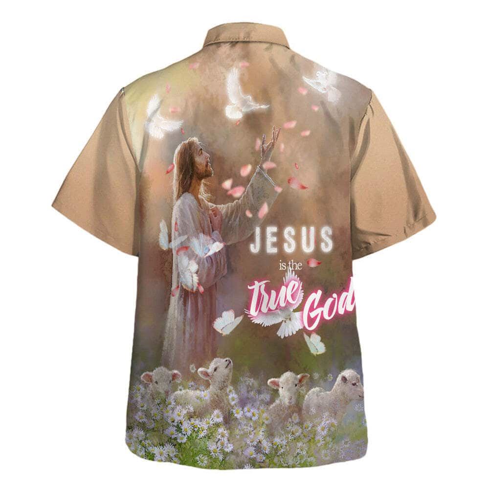 Jesus Is The True God Jesus And The Sheep Hawaiian Shirt For Men, Christian Hawaiian Shirt, Gift For Christian