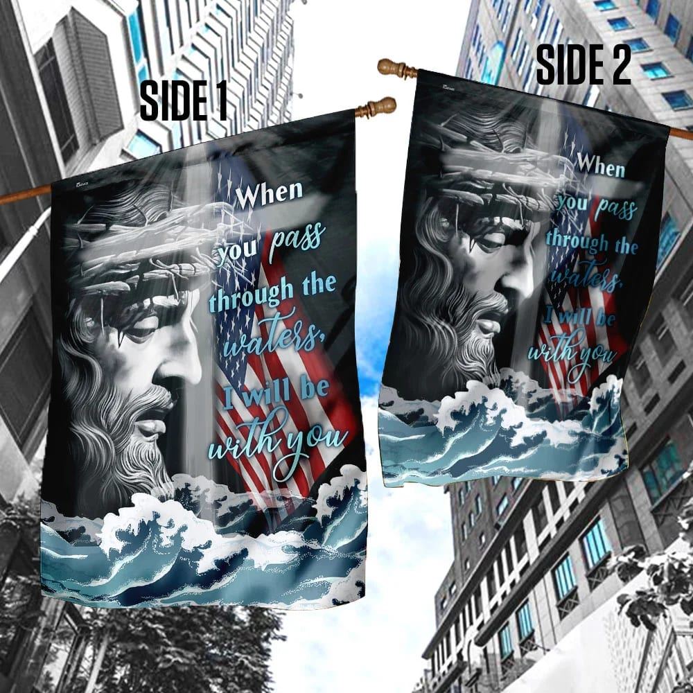 Jesus Is With You House Flag, Christian Flag, Christian Flag, Scripture Flag, Garden Banner