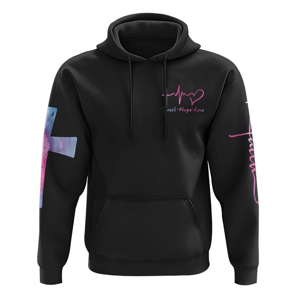 Jesus It's Not Religion Heart Watercolor All Over Print 3D Hoodie, Christian Hoodie, Christian Sweatshirt, Bible Verse Shirt