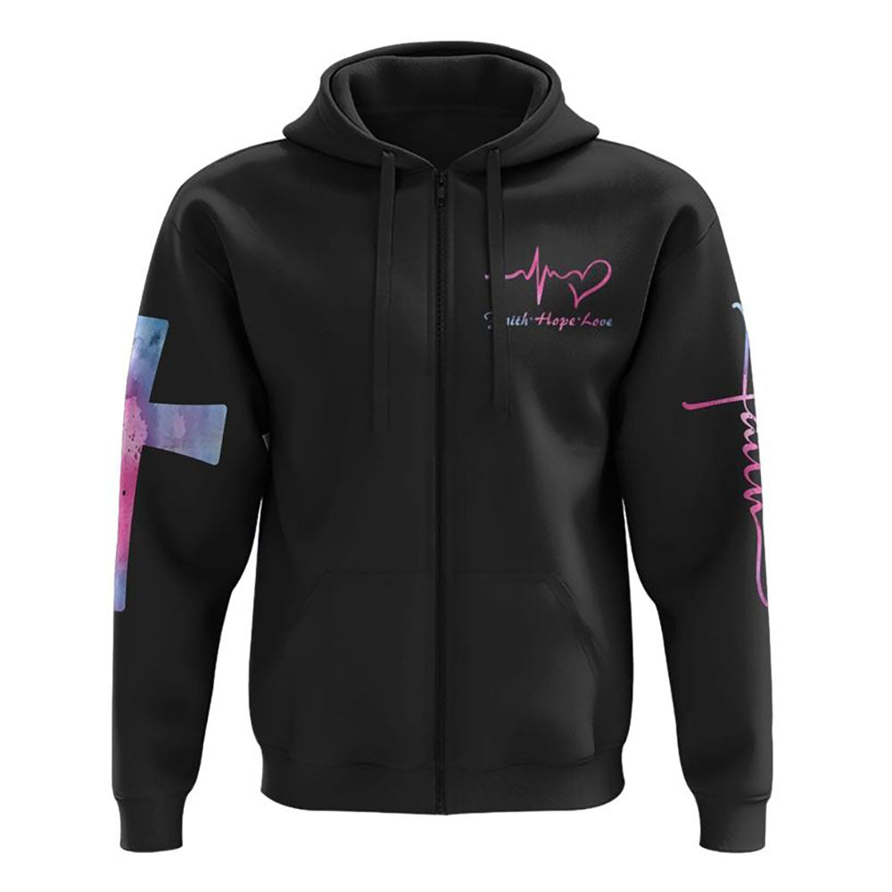 Jesus It's Not Religion Heart Watercolor All Over Print 3D Hoodie, Christian Hoodie, Christian Sweatshirt, Bible Verse Shirt