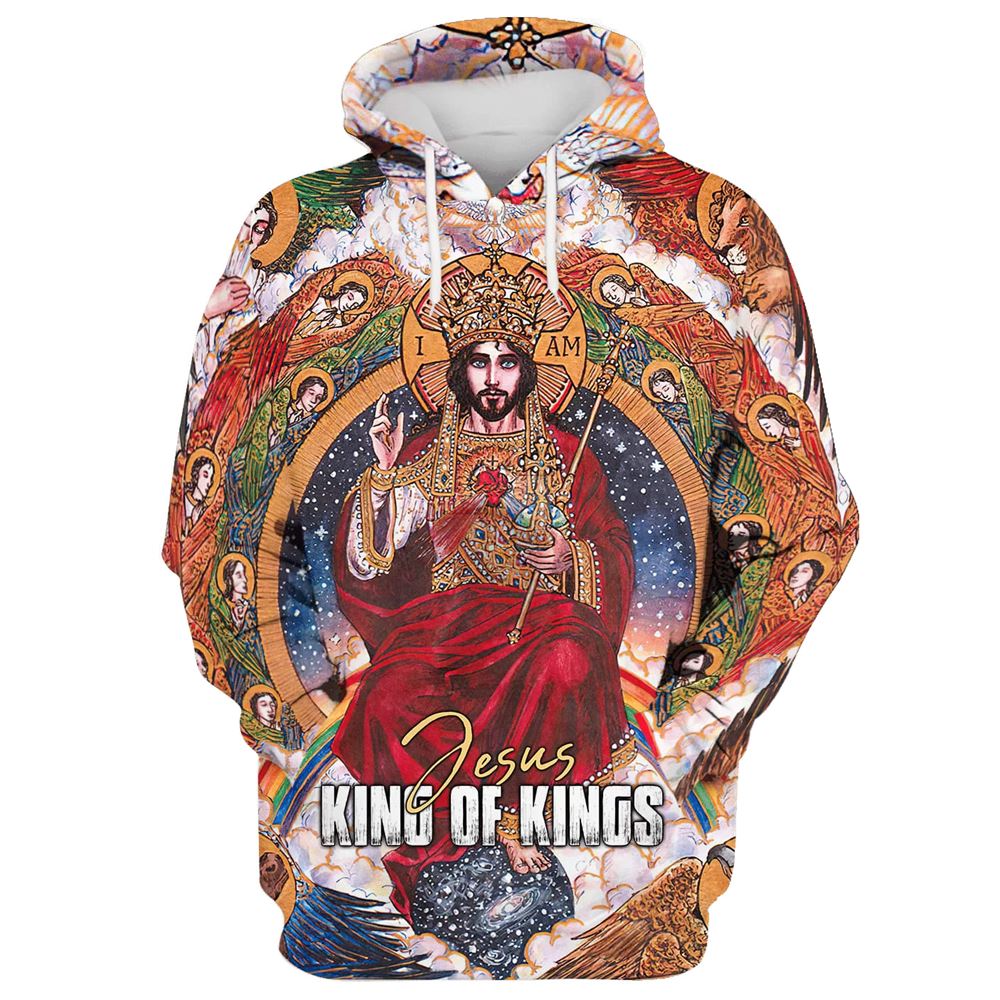 Jesus King Of Kings Hoodie For Men & Women, God 3D Printed Hoodie, Christian Apparel Hoodies