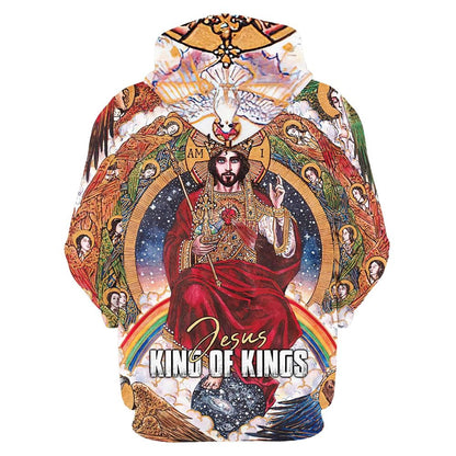 Jesus King Of Kings Hoodie For Men & Women, God 3D Printed Hoodie, Christian Apparel Hoodies