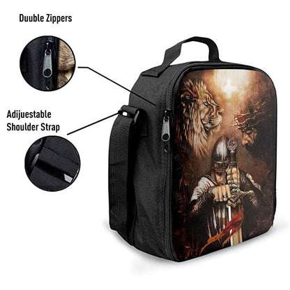 Jesus Knight Of The God Lion Of Judad Lunch Bag - Lion Lunch Bag, Christian Lunch Box For School, Picnic