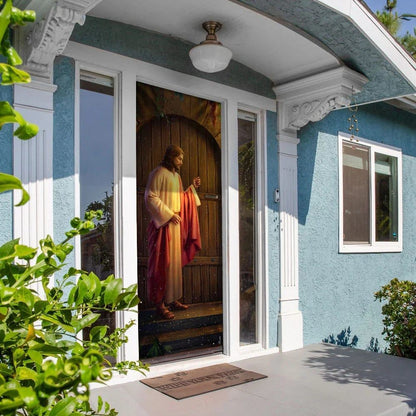 Jesus Knocking On The Door Door Cover, Christian Door Decor, Door Christian Church, Christian Door Plaques
