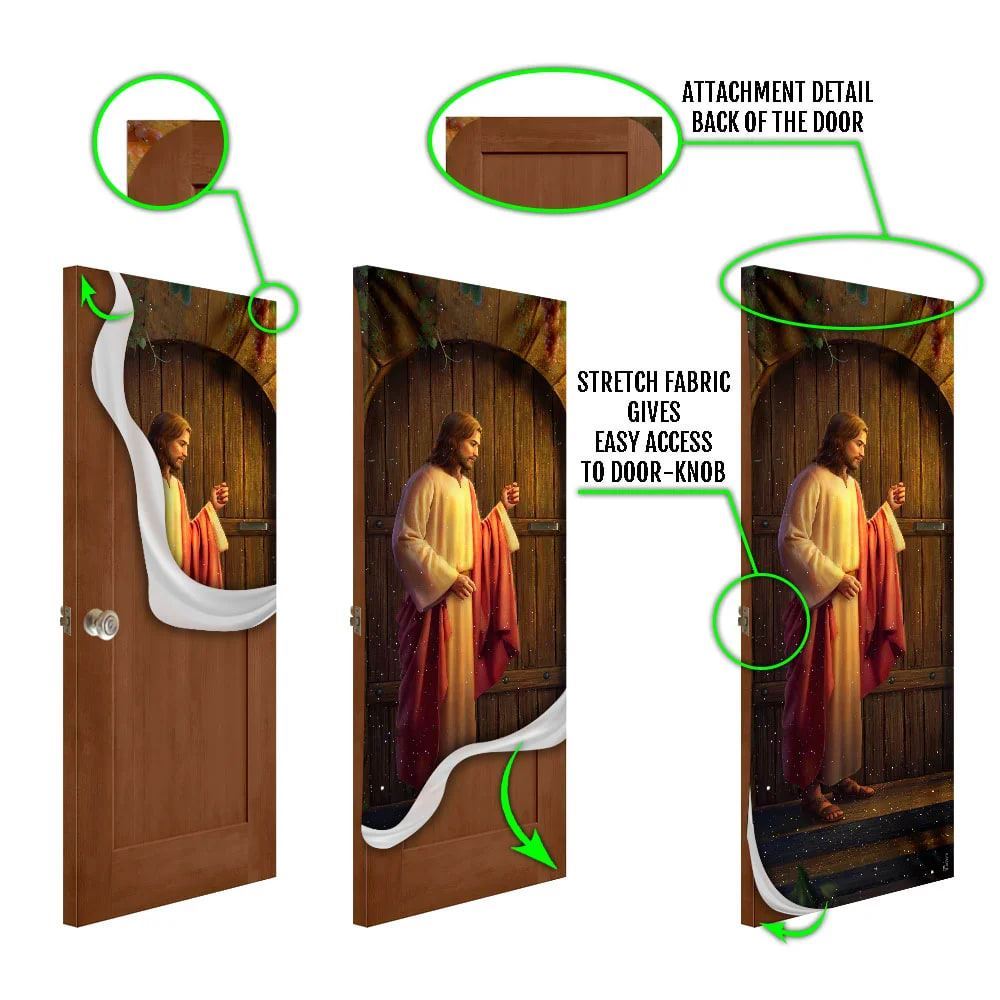 Jesus Knocking On The Door Door Cover, Christian Door Decor, Door Christian Church, Christian Door Plaques