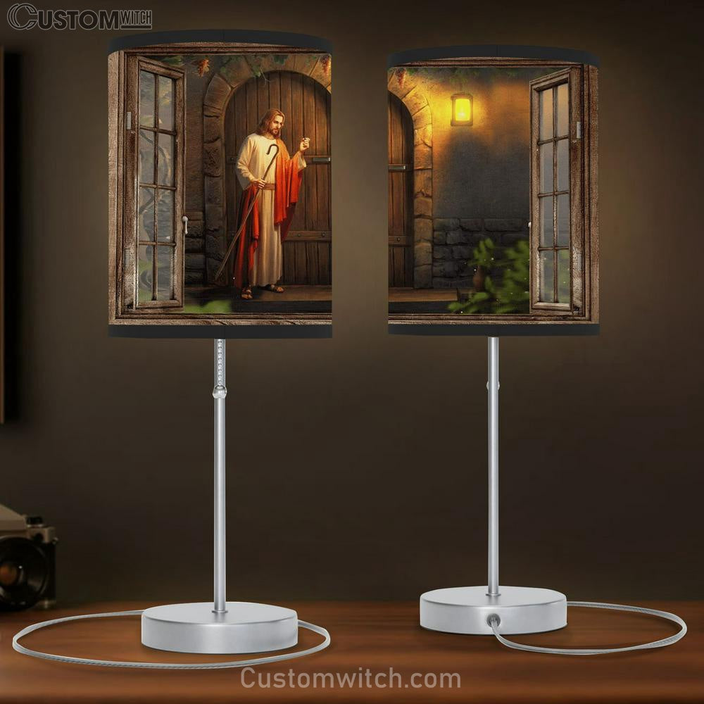 Jesus Knocks On The Door Table Lamb