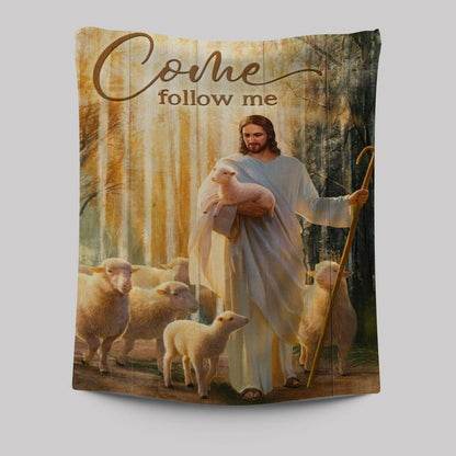 Jesus Lambs Of God Forest Come Follow Me Tapestry