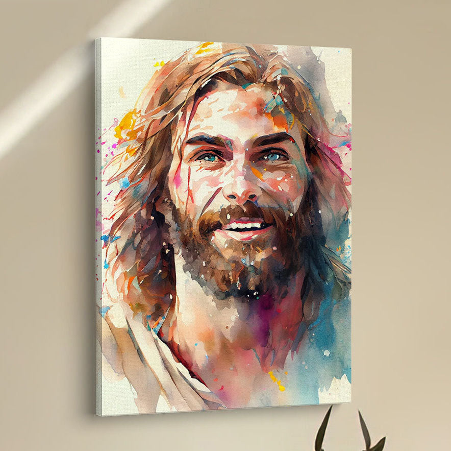 Jesus Laughing Canvas Pictures - Jesus Art Prints - Jesus Art - Christian Home Decor