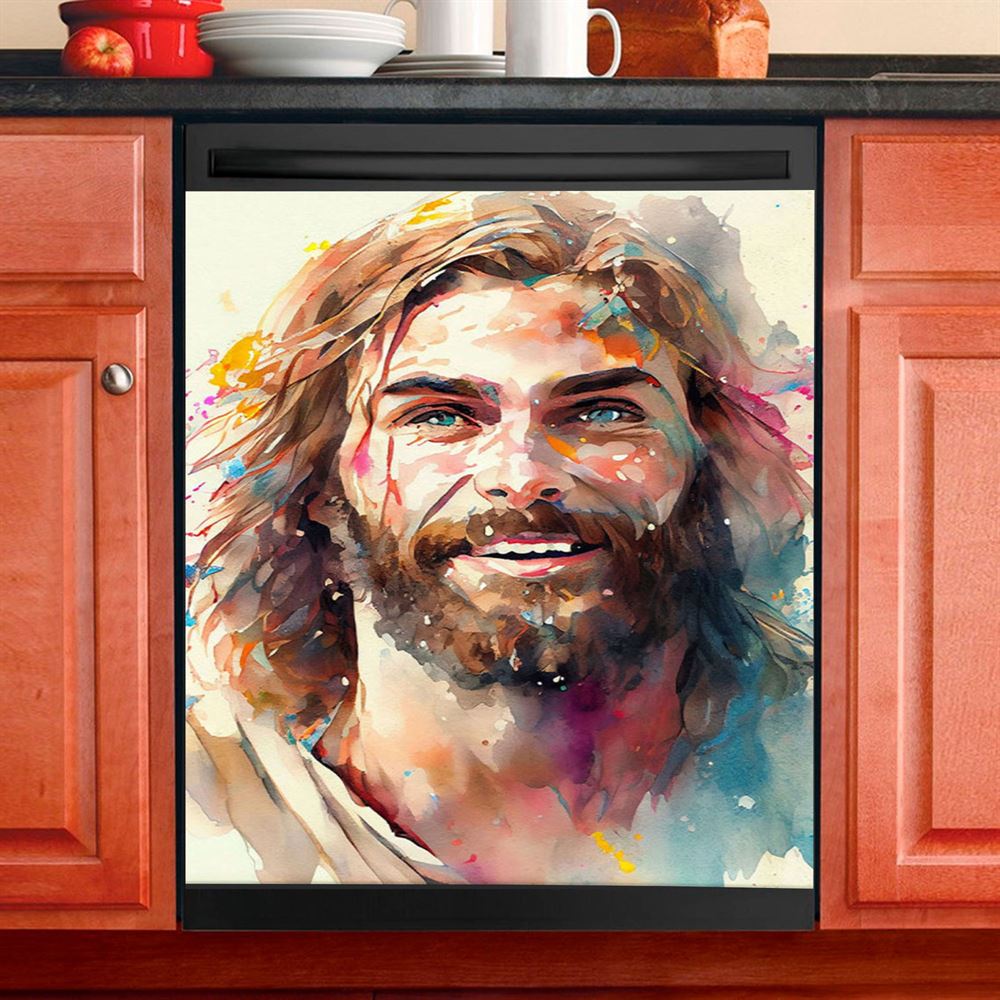 Jesus Laughing Dishwasher Cover , Jesus Dishwasher Stickers, Jesus Kitchen Decor