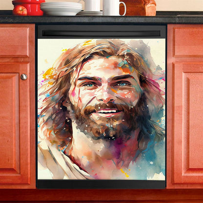 Jesus Laughing Dishwasher Cover , Jesus Dishwasher Stickers, Jesus Kitchen Decor