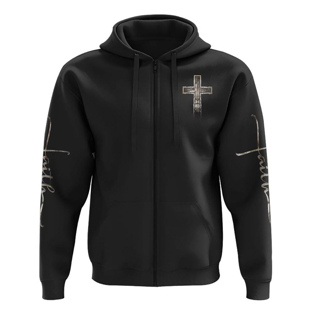 Jesus Lion Half Face All Over Print 3D Hoodie, Christian Hoodie, Christian Sweatshirt, Bible Verse Shirt