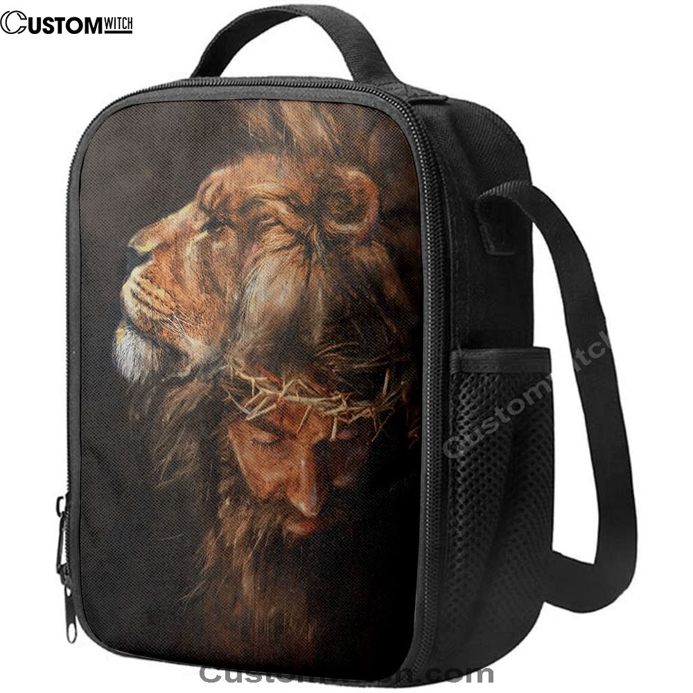 Jesus Lion Head Lunch Bag, Christian Lunch Box For School, Picnic