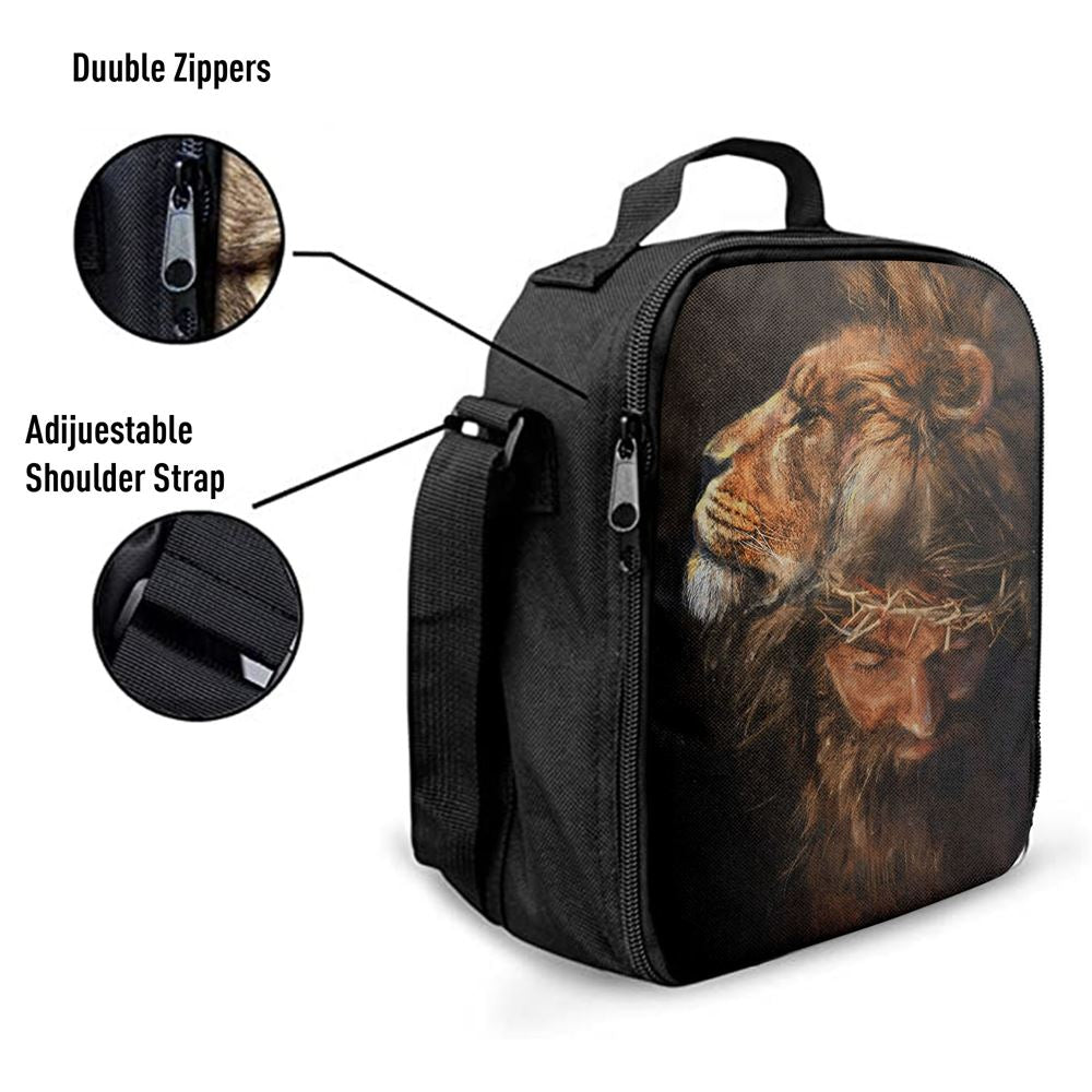 Jesus Lion Head Lunch Bag, Christian Lunch Box For School, Picnic