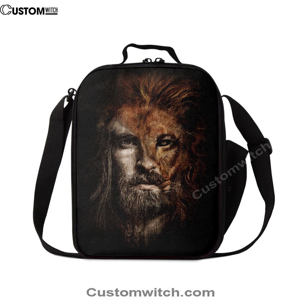 Jesus Lion Head Lunch Bag, Lion Lunch Bag, Christian Lunch Box For School, Picnic