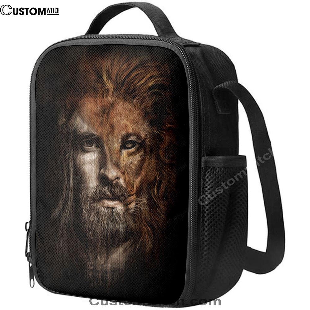 Jesus Lion Head Lunch Bag, Lion Lunch Bag, Christian Lunch Box For School, Picnic